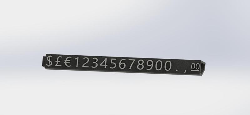 Snap-Fit Price Tag Number Kit – With TL, Dollar, Euro & Pound Symbols