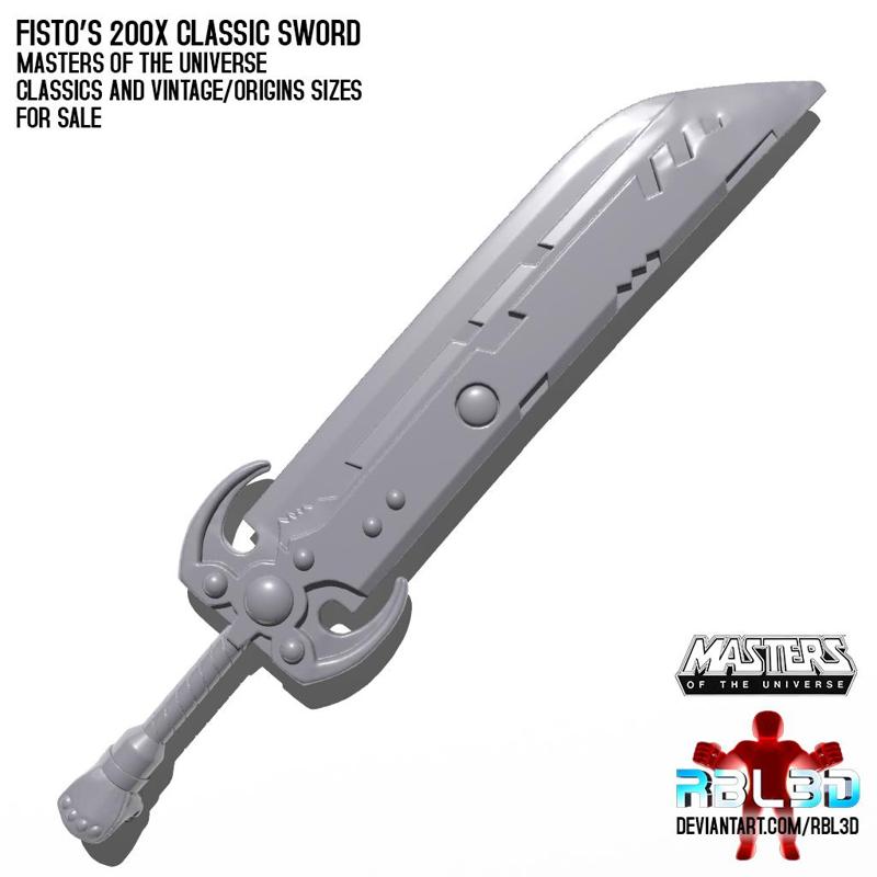Fisto's 200X Classics Sword (MOTU HE-MAN)