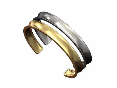 Simple Concave cuff bracelet