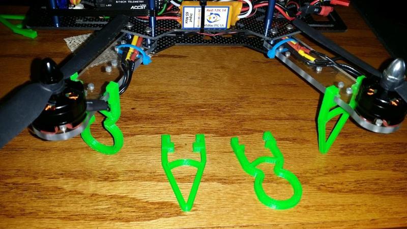 Emax 250 Nighthawk Pro landing gear(sizes for standard 3mm, polycarbonate 4.4mm, and 5mm arms)