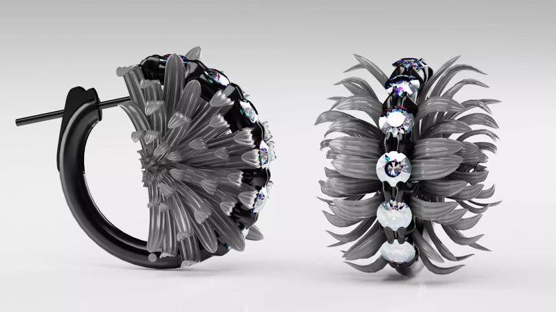 Artichoke Flower Earring Jewelry