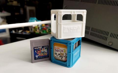 miniature japanese beer crates Gameboy cartridge  holder