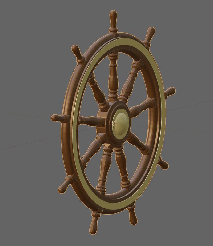 Ship wheel, 3' 6" for sailing ship