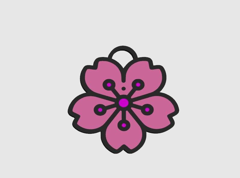 Sakura Flower Pendant Earring