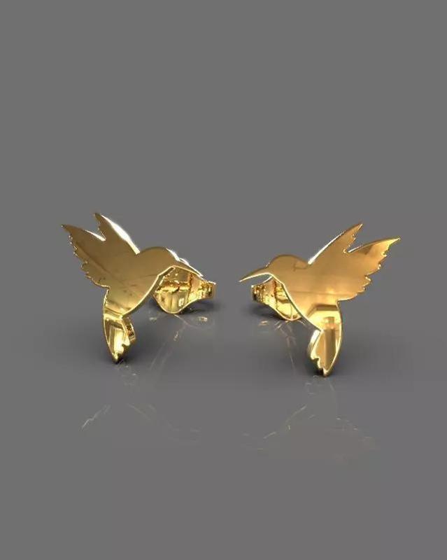 Light bird earrings