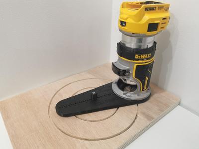 Adaptor Circle Jig for Dewalt DCW600 DCW604 D26200 Trim Router Base
