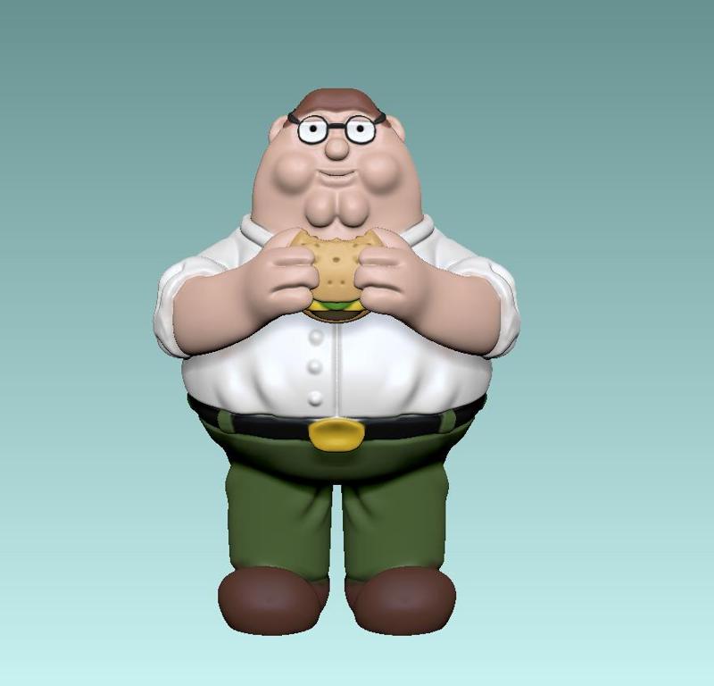 peter griffin eating burger from family guy