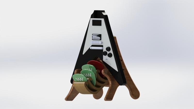 3D Printed Guitar Pick Holder 3