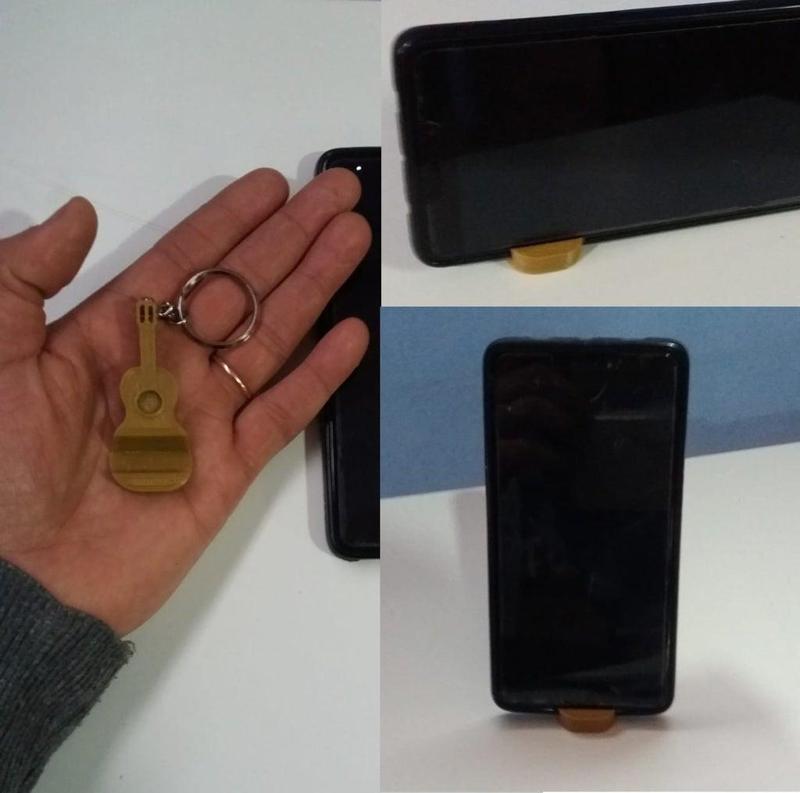 Guitar keychain -  phone stand / llavero guitarra para teléfono
