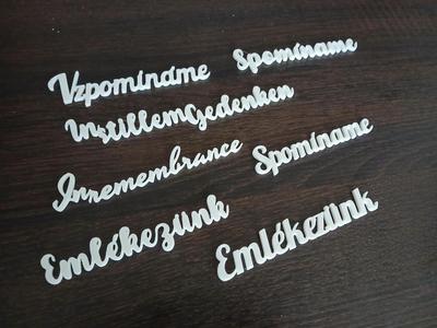 In rebembrance – sign for wreath - SK,CZ,HU,EN,GE
