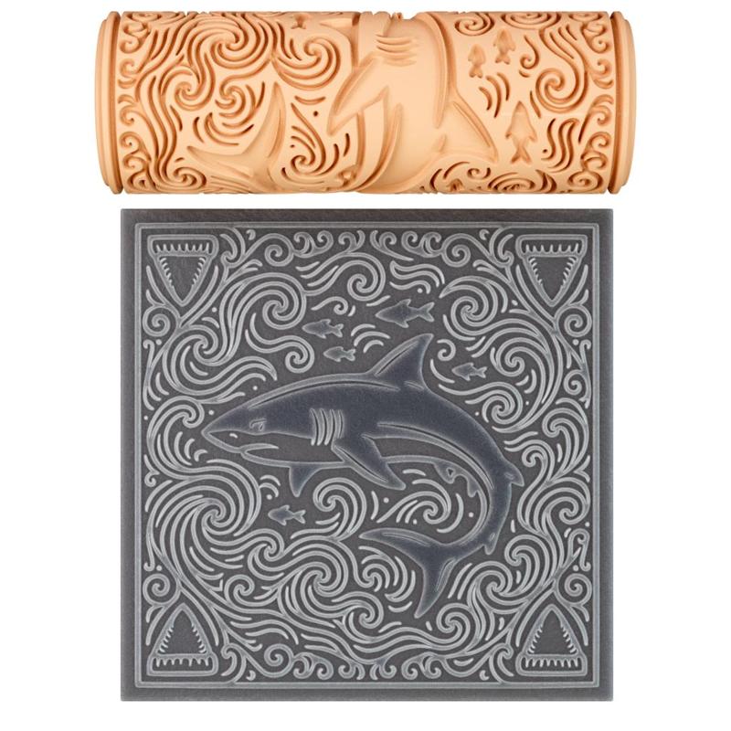 Shark Texture Roller STL – Clay Pottery Fondant Craft Tool