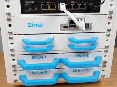 1U Four 2.5" Drive Rack For 10" Rack