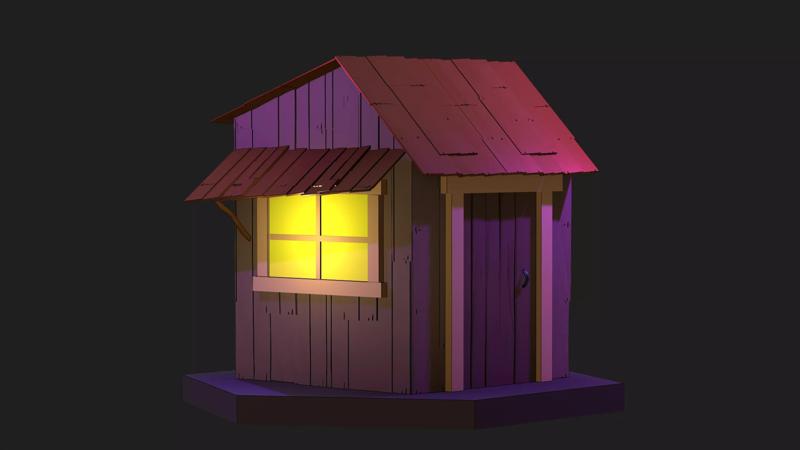 wooden house 3D