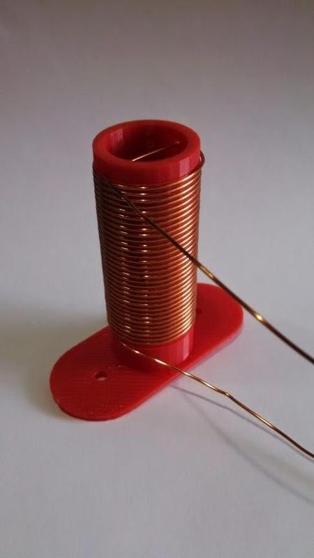 A form for a tuning inductor used in the output filter of a two vacuum tube ham radio transmitter