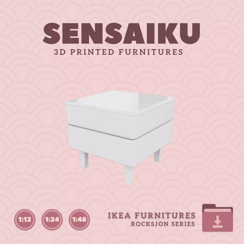 ROCKSJON Ottoman for Mini Dollhouse - IKEA - 3D Print