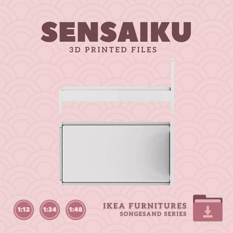 SONGESAND Bed Frame - Twin Bed for Dollhouse - IKEA - 3D Print