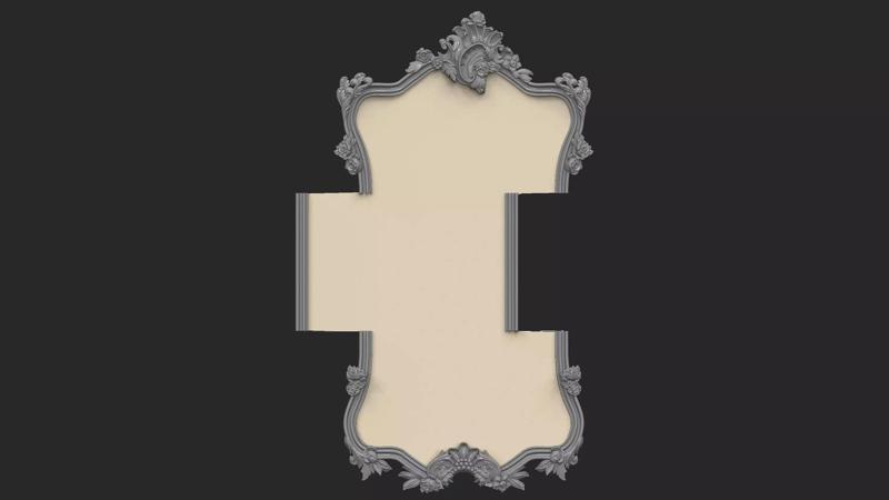 Mirror luxury carved antique decoration