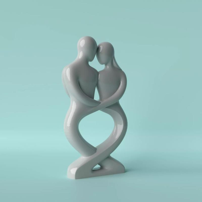 Essential Union  Minimalist Couple Sculpture