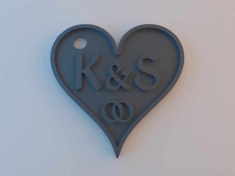 Wedding Favor - Heart Pendant