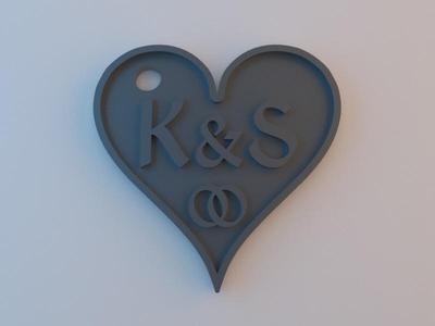 Wedding Favor - Heart Pendant