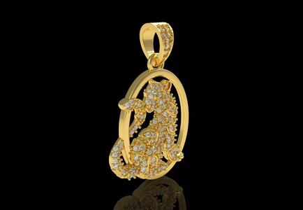Cat Diamond Pendant