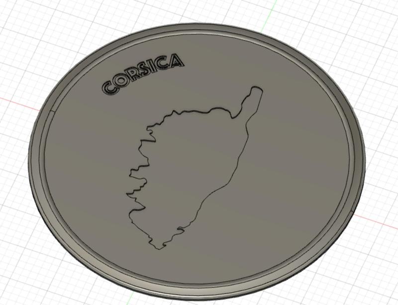 Plate corsica - dish rest -camping / travel