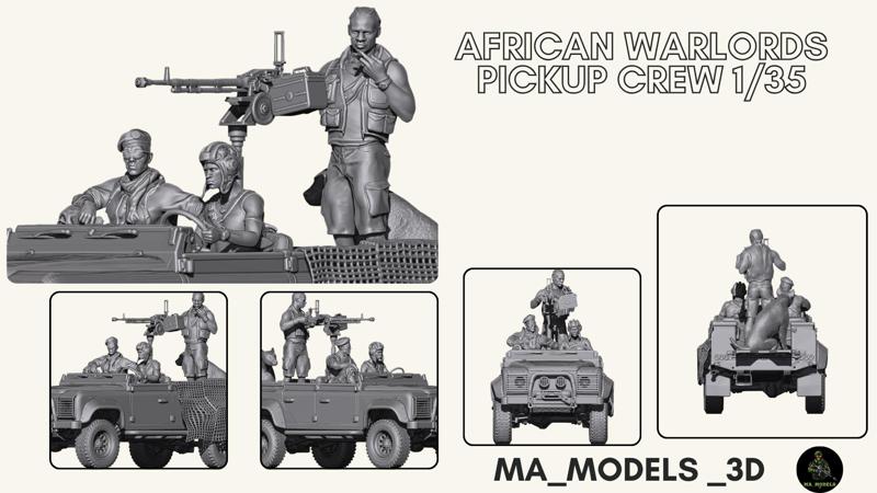 African warlords pickup+crew 135