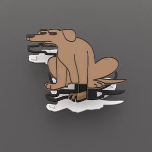 Suspicious dog - Wall keychain