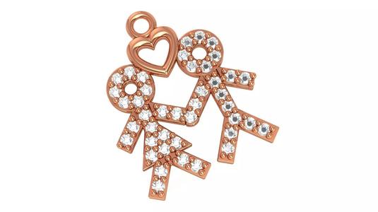 Couple Heart Pendant