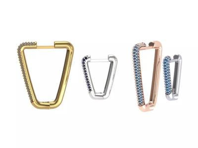 Earring pair of earrings with crystals