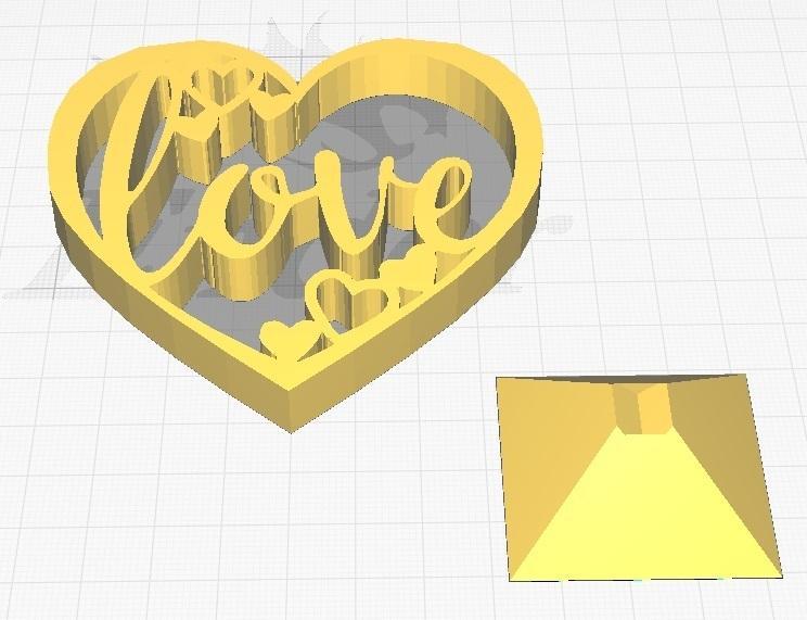 love heart with stand