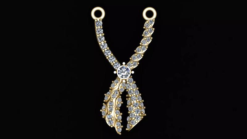 CRAP HAND DIAMOND PENDANT 3D PRINTABLE MODEL