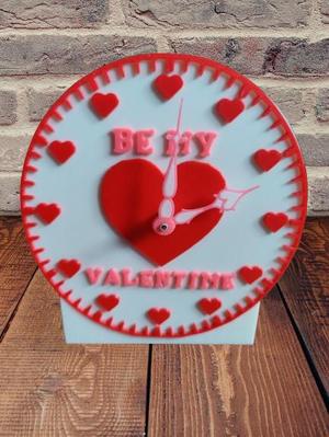 Multicolor Be My Valentime Desk/Table Clock