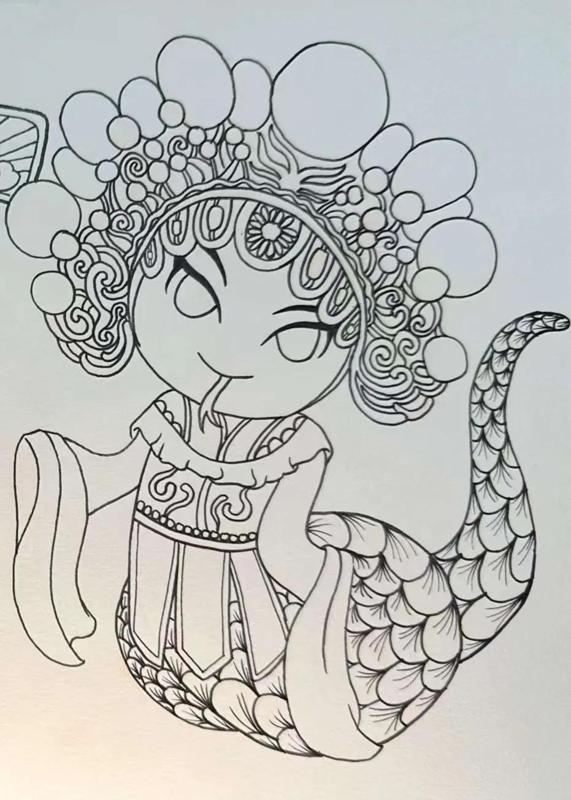 New Year Snake Bride Window Decoration