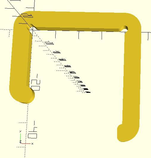 Parametric box lid clamp - OpenSCAD
