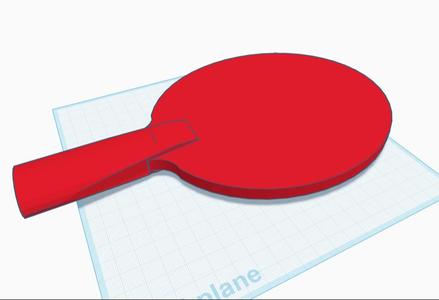 Ping pong paddle (single piece)