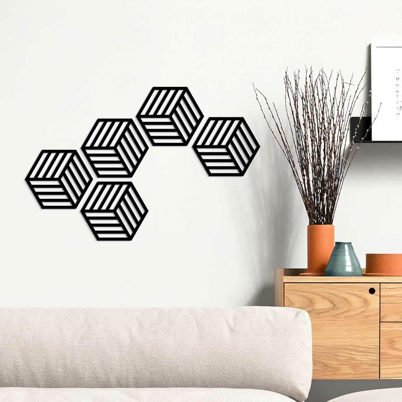 hexagon/cube wall art