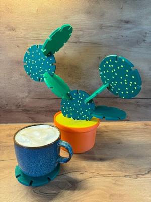 Cactus stacking game / coaster