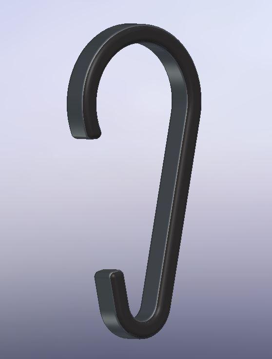 Simple Rail Hanger, Hook 20mm