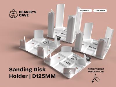 D125 | Sanding Disc Organize | Gridfinity Holder