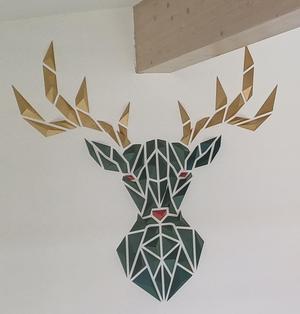 Geometric Deer wall art
