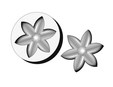 Mold 6 leaves lotus leaves rosette onlay relief 3D print model