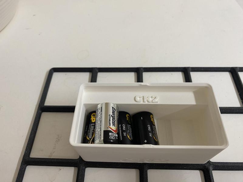 Gridfinity CR2 battery 1x2x5 bin for 9 batteries