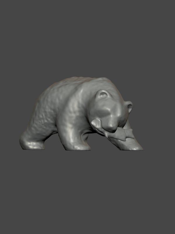 Bear model with fish