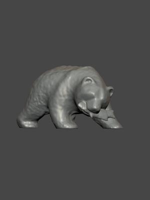 Bear model with fish