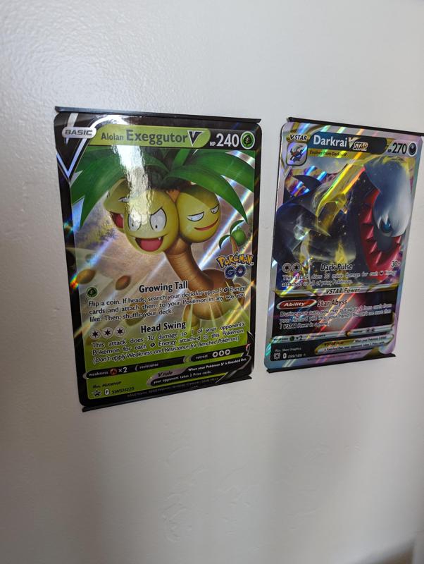 Large Pokemon card wall display