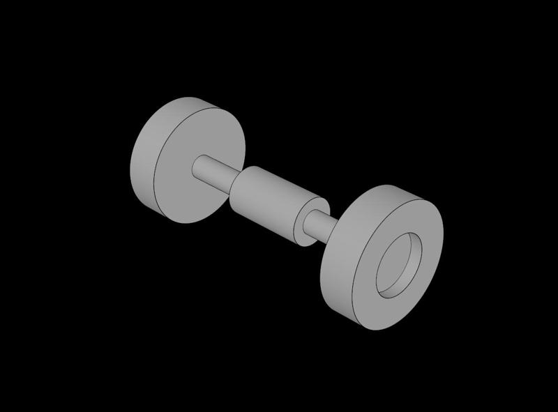 Lego Compatible (2496.dat) Wheel Trolley