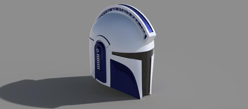 The Guardian: Custom made Mandalorian Helmet STL File (3D Print File)
