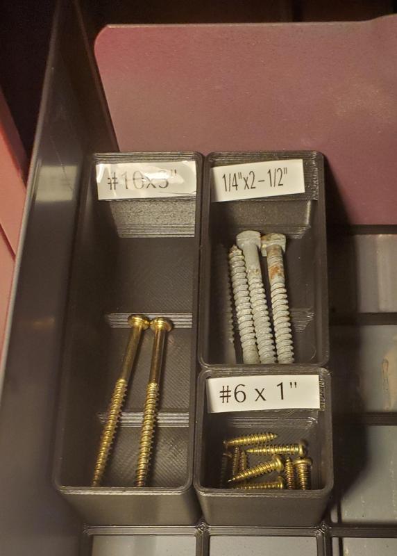 Gridfinity Labeled  Lightweight Bins