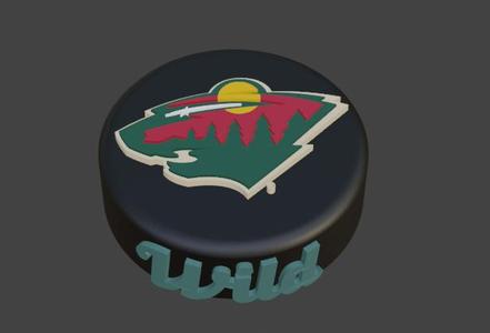 Minnesota Wild Hockey Puck